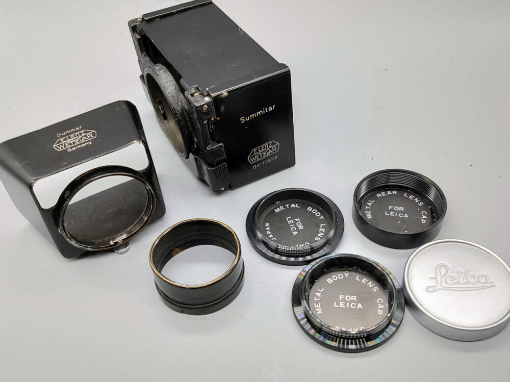 ライカ　Leica Summitar ズミタール　レンズフード ライカA型フードなどパーツセット