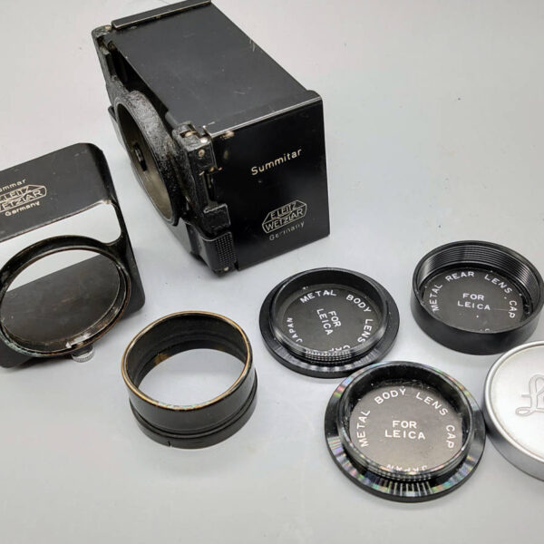 ライカ　Leica Summitar ズミタール　レンズフード ライカA型フードなどパーツセット
