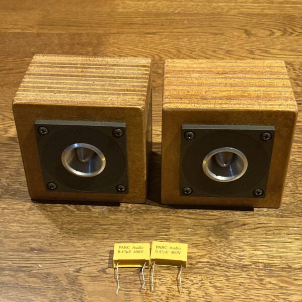 【FOSTEX（フォステックス）/FT96H・ホーン型スーパーツイーター/ペア・動作良品/ウッドケース・コンデンサー付属】