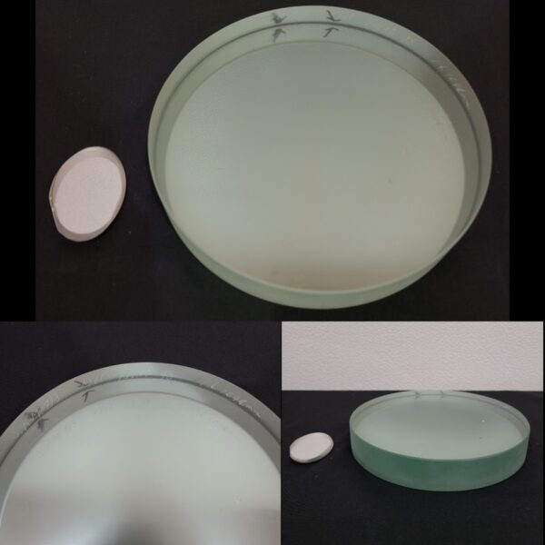 34☆稀少! 天体望遠鏡 苗村鏡 副鏡 2点 直径約16cm 厚さ約2.7cm 重量1191g S.K.M 713 1966 T.N.M 48 FL1044mm レンズ 他多数出品中