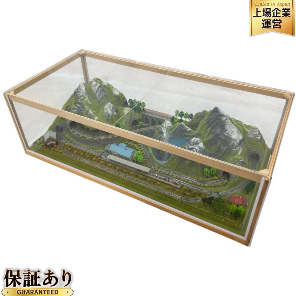 【引取限定】KATO アルプスの氷河特急 デスクトップレイアウト 加工品 Nゲージ ジオラマ 鉄道模型 中古 直 N9602713