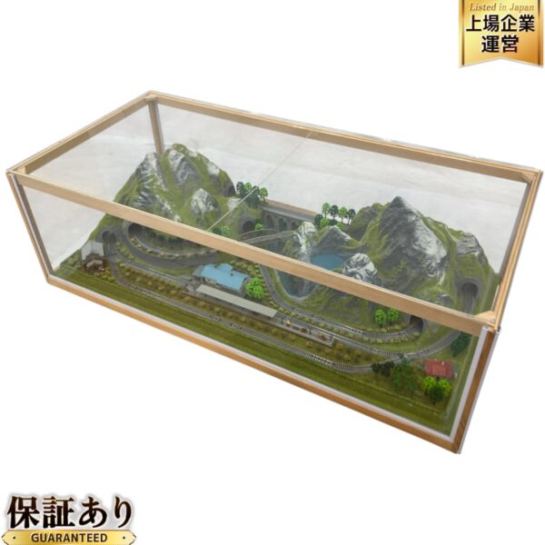 【引取限定】KATO アルプスの氷河特急 デスクトップレイアウト 加工品 Nゲージ ジオラマ 鉄道模型 中古 直 N9602713