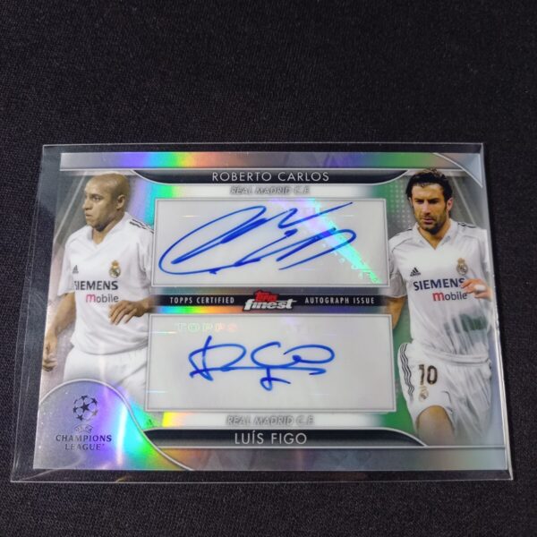 【直筆サイン】ロベカル / フィーゴ　Dual Auto 2022-23 Topps Finest UEFA Robert Carlos / Luis Figo レアルマドリード