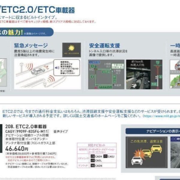 2024年モデル　スズキ純正　ビルトインタイプ　ETC2.0　9909F-83SF4-M11　未使用品　　