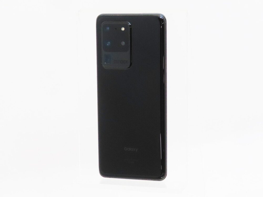 ◇ジャンク【au/SAMSUNG】Galaxy S20 Ultra 5G 128GB SIMロック解除済 SCG03 スマートフォン コスミックブラック　ネットワーク利用制限△