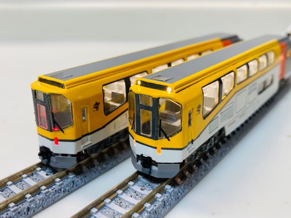 近鉄 20000系 楽 リニューアル前 フルスクラッチ Nゲージ 鉄道模型 ビスタカー