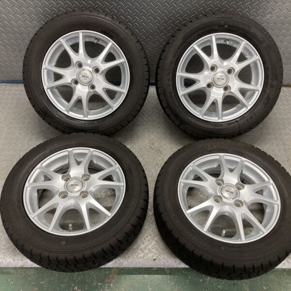 バリ山! グッドイヤー 155/65R13 スタッドレス タイヤ 13インチ ホイール 4J 100 4H 4穴 ワゴンR ムーヴ ミラ エブリィ バモス アトレー