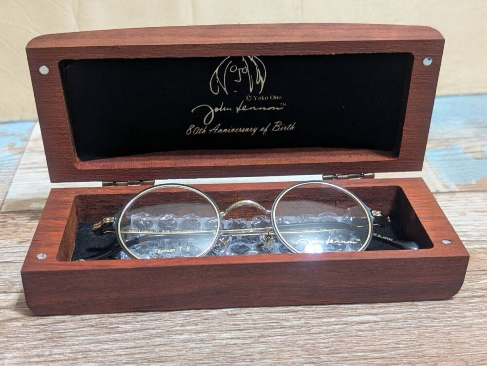 ★未使用・限定品★John Lennon ジョンレノン 丸眼鏡 メガネフレーム Titanium T-β チタニウム JL-P301 80周年特別仕様ケース付き