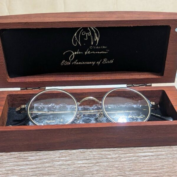 ★未使用・限定品★John Lennon ジョンレノン 丸眼鏡 メガネフレーム Titanium T-β チタニウム JL-P301 80周年特別仕様ケース付き