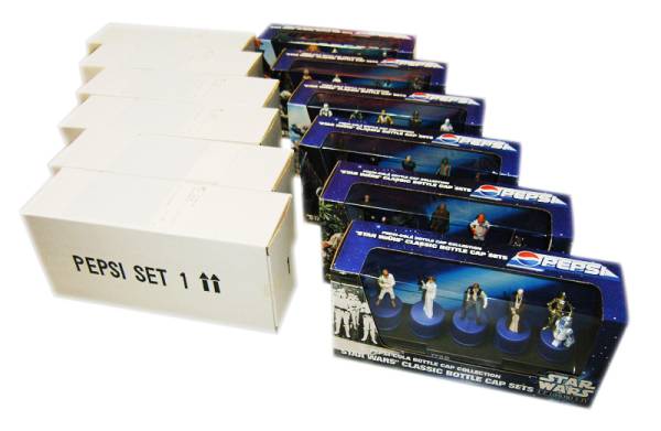 送料無料! 新品同様PEPSI STAR WARS CLASSIC BOTTLE CAP SETS1~6