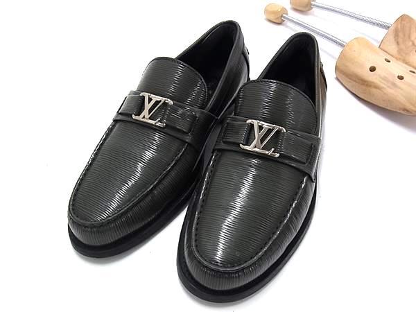 1円 ■美品■ LOUIS VUITTON ルイヴィトン エピ メジャーライン ローファー 表記サイズ 5 (約24.5cm) 靴 シューズ メンズ カーキ系 FH5322