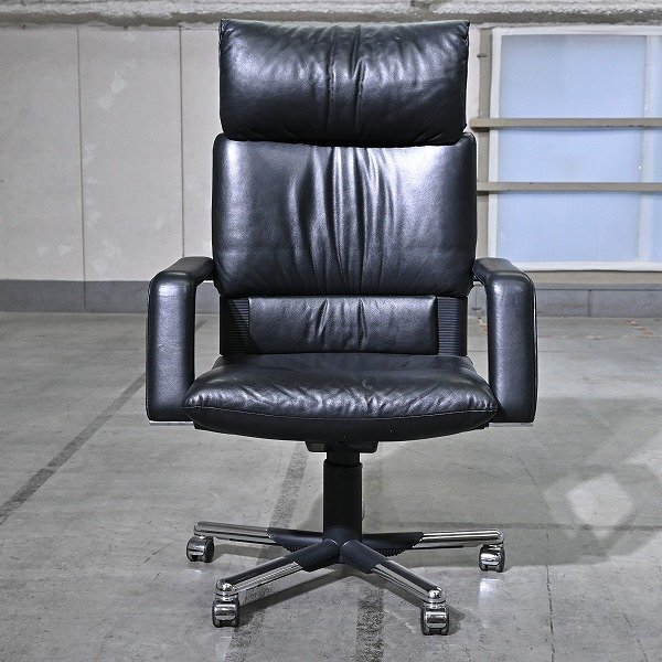 vitra 80万「imago/イマーゴ」マリオ・ベリーニ デスクチェア プレジデント 首相官邸 アーム 回転 キャスター 本革 ヴィト�