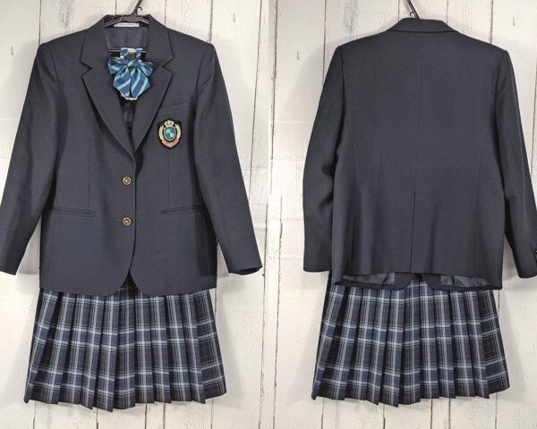 【as1393】東京都 松が谷高等学校 女子用学生服 制服 ブレザー+夏服・冬服スカート+リボン◆j21