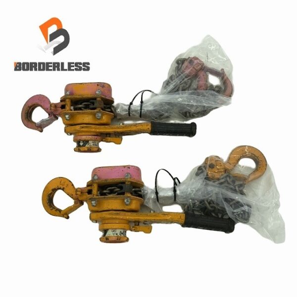 ☆中古品2点セット☆KITO キトー レバーブロック L5型 LB016 荷重1.6t/1.6トン 揚程1.5m レバーホイスト ガッチャ 荷揚げ機 荷締め 102640
