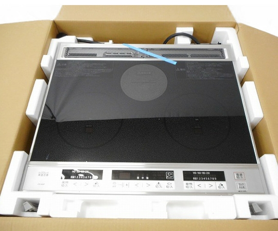 未使用 Panasonic パナソニック CH-AS6F IHクッキングヒーター ビルトイン 2口IH ラジエントタイプ ブラックトッププレート W3104229