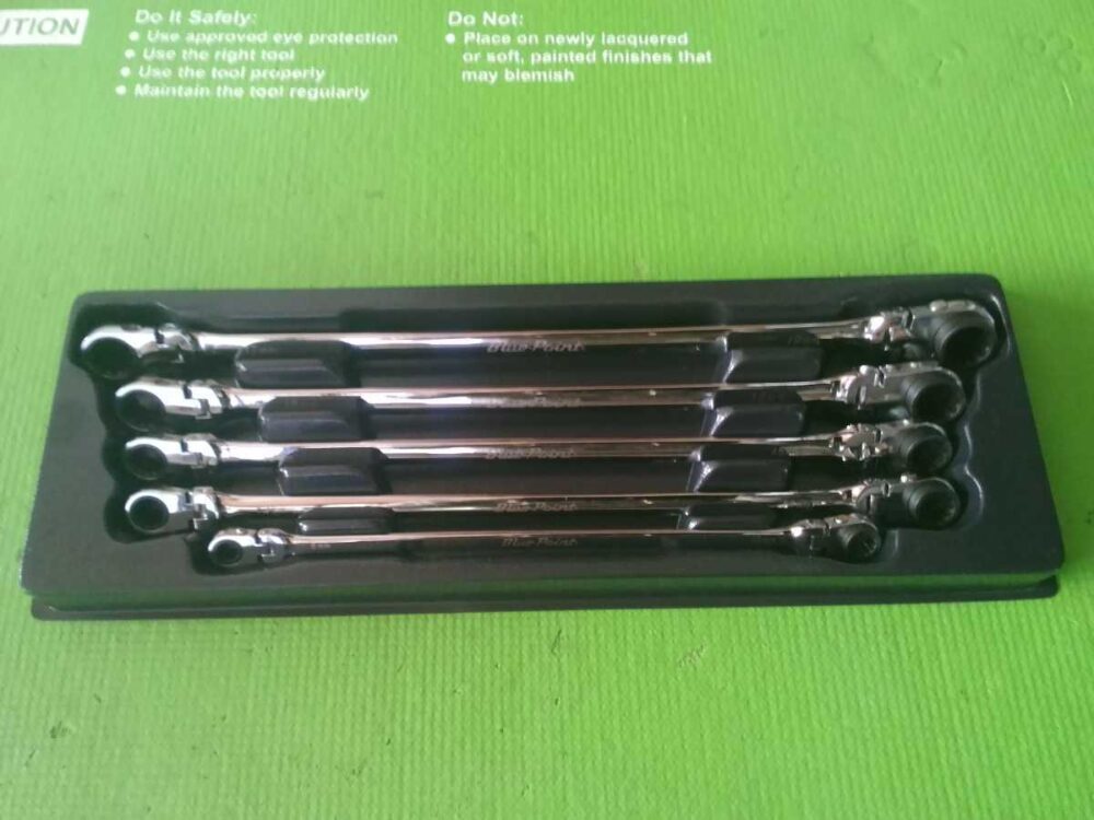 ブルーポイント（SNAP-ON) 首振りエキストラロングラチェットレンチセット　BOERMLD705　パッケージ無いです