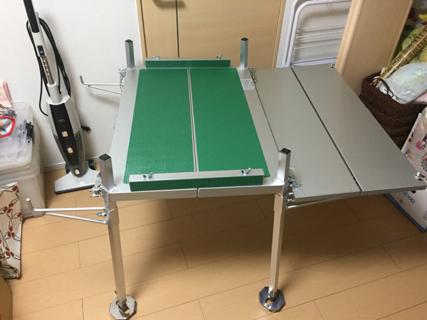 ワンタッチ釣り台スライド 角脚【王座伸縮脚】へら台サイドテーブル ロッドケース置き 野釣りヘラ台釣台 へらぶな ヘラブナ