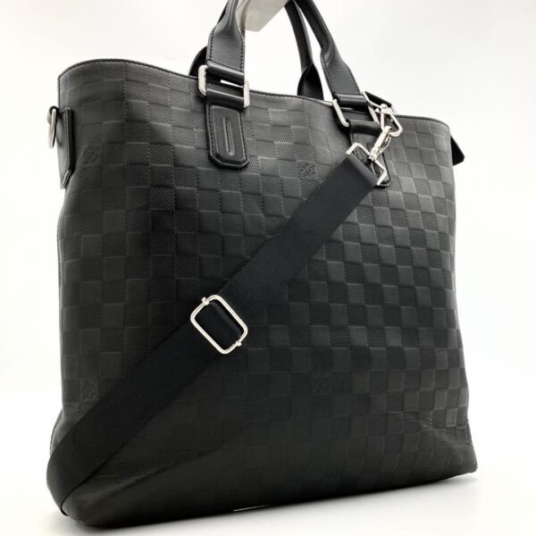 1円 極美品 新品同様 LOUIS VUITTON ルイヴィトン N41561 ダミエアンフィニ デイリートート 2WAY ショルダーバッグ メンズ オニキス 151