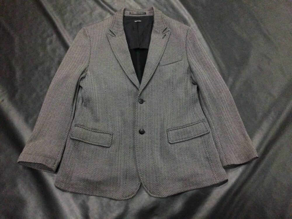 ●大きいサイズ60● GIORGIO ARMANI ニットジャケット ブラックラベル MADE IN ITALY ●美品●