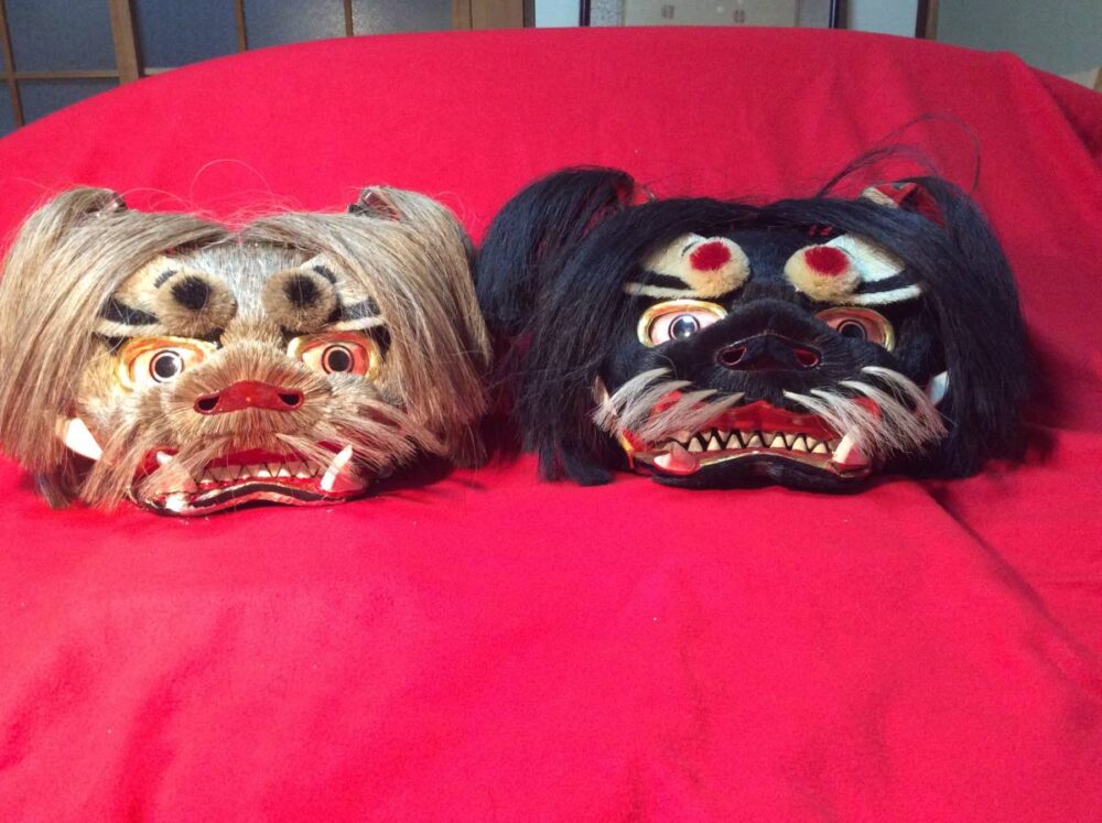 獅子頭 讃岐獅子頭 香川県伝統工芸品 丸岡光信 香川県伝統工芸品指定 讃岐獅子頭 丸岡光信作 ユーズド 中古
