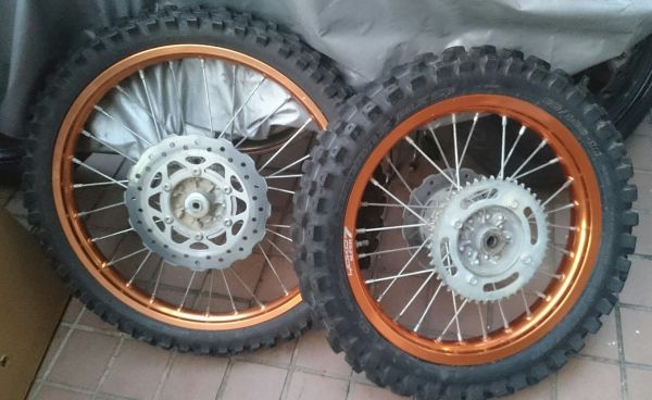 カワサキ KLX125 前後 ホイール セット アルミリム Dトラッカー