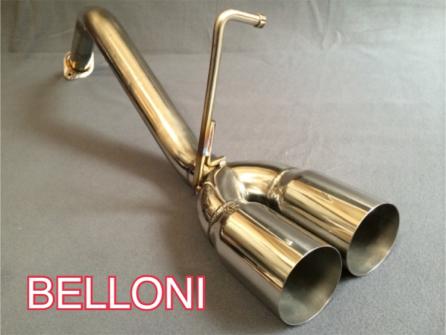 ムーブカスタム(L175S用)２本出し！ステンレスマフラー！BELLONI！ベローニ！！