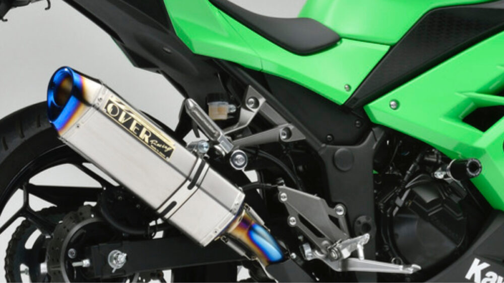 新品 OVER ninja250 '13～ チタンスリップオンマフラー