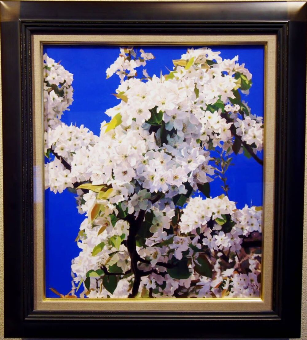★吉野　勉　「梨」　東京芸大油科卒　リアリズム　人気図　米子天満屋個展出品作　図録記載作品　島根県安来市★